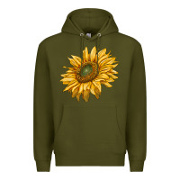 Army Green sunflower Premium Hoodie - RanaPortraitStore