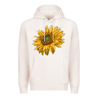 Pale Pink sunflower Premium Hoodie - RanaPortraitStore