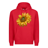 Red sunflower Premium Hoodie - RanaPortraitStore
