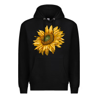Black sunflower Premium Hoodie - RanaPortraitStore