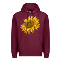 Burgundy sunflower Premium Hoodie - RanaPortraitStore