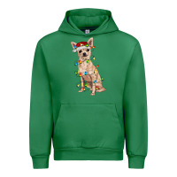 Emerald Chihuahua with christmas lights Urban Hoodie - RanaPortraitStore
