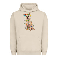 Pigment French Oak Chihuahua with christmas lights Urban Hoodie - RanaPortraitStore