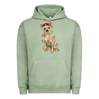 Pigment Oil Green Chihuahua with christmas lights Urban Hoodie - RanaPortraitStore