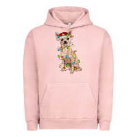 Pigment Salmon Chihuahua with christmas lights Urban Hoodie - RanaPortraitStore