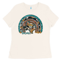Bone texas map sunflower leopard cowhide aztec turquoise gemstone rainbow Ladies Tee - Artiststas