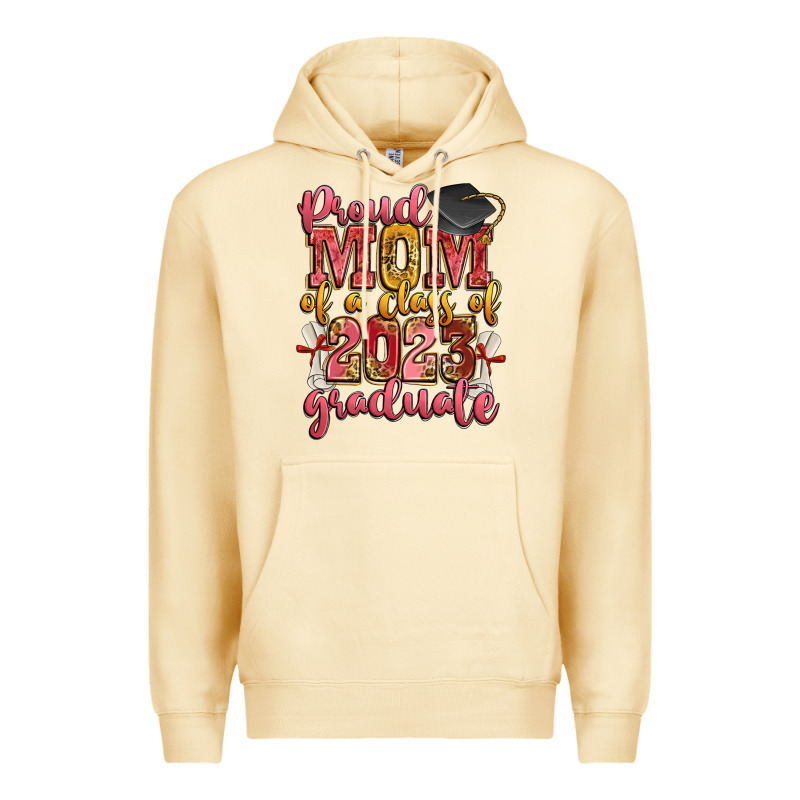 Proud Mom Of A Class Of 2023 Graduate Premium Hoodie by Zillion Design Studio | Teevron