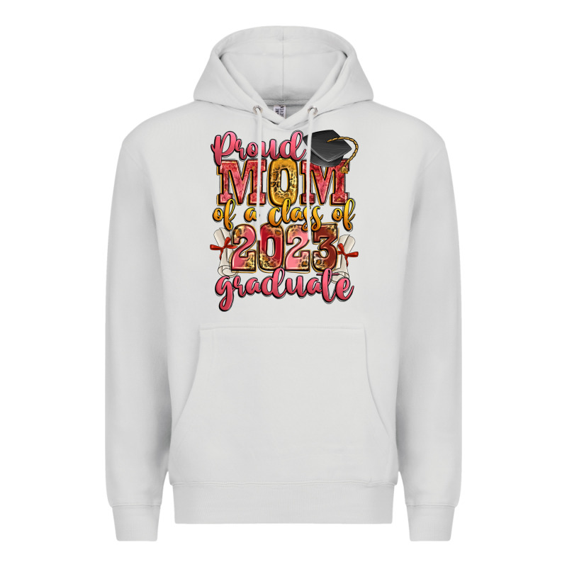 Proud Mom Of A Class Of 2023 Graduate Premium Hoodie by Zillion Design Studio | Teevron