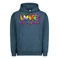 Pigment Midnight Navy love has no gender Urban Hoodie - Zillion Design Studio