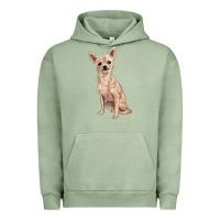 Pigment Oil Green chihuahua Urban Hoodie - RanaPortraitStore