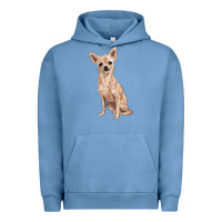 Pigment Pebble Blue chihuahua Urban Hoodie - RanaPortraitStore