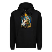 Black oh holy night holy family Premium Hoodie - RanaPortraitStore