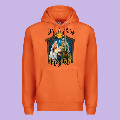 Oh Holy Night Holy Family Premium Hoodie Designed By Ranaportraitstore