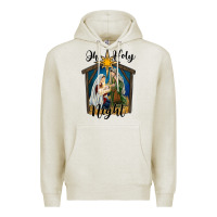 Oatmeal Heather oh holy night holy family Premium Hoodie - RanaPortraitStore
