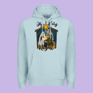 Oh Holy Night Holy Family Premium Hoodie Designed By Ranaportraitstore
