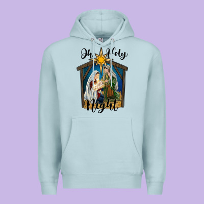 Oh Holy Night Holy Family Premium Hoodie Designed By Ranaportraitstore