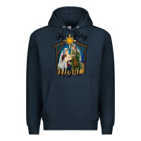 Navy oh holy night holy family Premium Hoodie - RanaPortraitStore