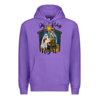 Purple oh holy night holy family Premium Hoodie - RanaPortraitStore