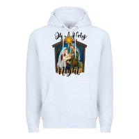 White oh holy night holy family Premium Hoodie - RanaPortraitStore