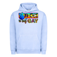 Pigment Grape Ice it's ok to say gay Urban Hoodie - Zillion Design Studio