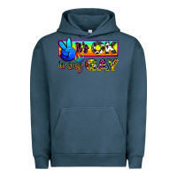Pigment Midnight Navy it's ok to say gay Urban Hoodie - Zillion Design Studio
