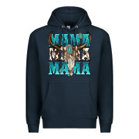 Navy mama mama mama Premium Hoodie - texasbilliewilder