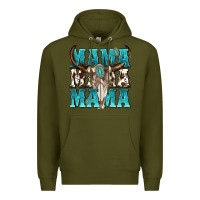 Army Green mama mama mama Premium Hoodie - texasbilliewilder