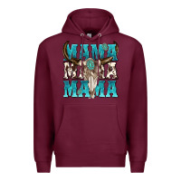 Burgundy mama mama mama Premium Hoodie - texasbilliewilder