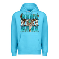 Ocean Blue mama mama mama Premium Hoodie - texasbilliewilder
