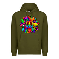 Army Green pride sunflower Premium Hoodie - Zillion Design Studio