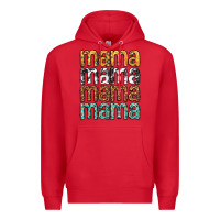 Red mama mama mama mama mothers day Premium Hoodie - texasbilliewilder