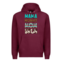 Burgundy mama mommy mom bruh Premium Hoodie - texasbilliewilder