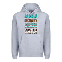 Heather Grey mama mommy mom bruh Premium Hoodie - texasbilliewilder