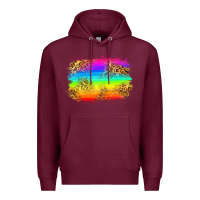 Burgundy pride flag Premium Hoodie - Zillion Design Studio