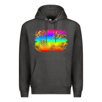 Charcoal Heather pride flag Premium Hoodie - Zillion Design Studio