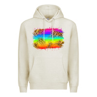 Oatmeal Heather pride flag Premium Hoodie - Zillion Design Studio