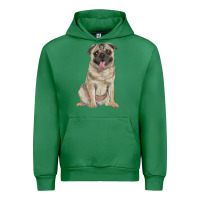 Emerald pug Urban Hoodie - RanaPortraitStore