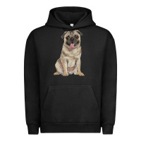 Pigment Black pug Urban Hoodie - RanaPortraitStore