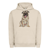 Pigment French Oak pug Urban Hoodie - RanaPortraitStore