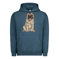 Pigment Midnight Navy pug Urban Hoodie - RanaPortraitStore