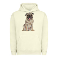 Pigment Pistachio pug Urban Hoodie - RanaPortraitStore