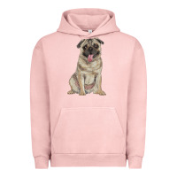 Pigment Salmon pug Urban Hoodie - RanaPortraitStore