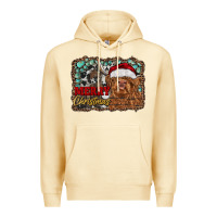 Merry Christmas Highland Cow Premium Hoodie | Teevron