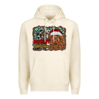 Tofu merry Christmas highland cow Premium Hoodie - RanaPortraitStore