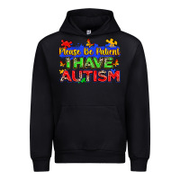 Black please be patient i have autism Urban Hoodie - Zillion Design Studio