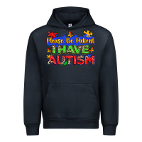Navy please be patient i have autism Urban Hoodie - Zillion Design Studio