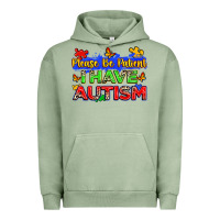 Pigment Oil Green please be patient i have autism Urban Hoodie - Zillion Design Studio
