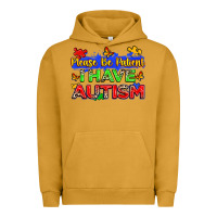 Pigment Peanut Butter please be patient i have autism Urban Hoodie - Zillion Design Studio