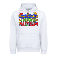 White please be patient i have autism Urban Hoodie - Zillion Design Studio