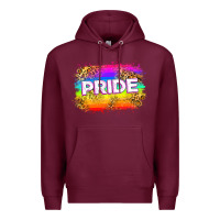 Burgundy pride flag Premium Hoodie - Zillion Design Studio